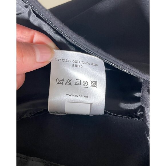 AYR The Me Time Pleated Cropped High Rise Pants Black - Picture 10 of 12